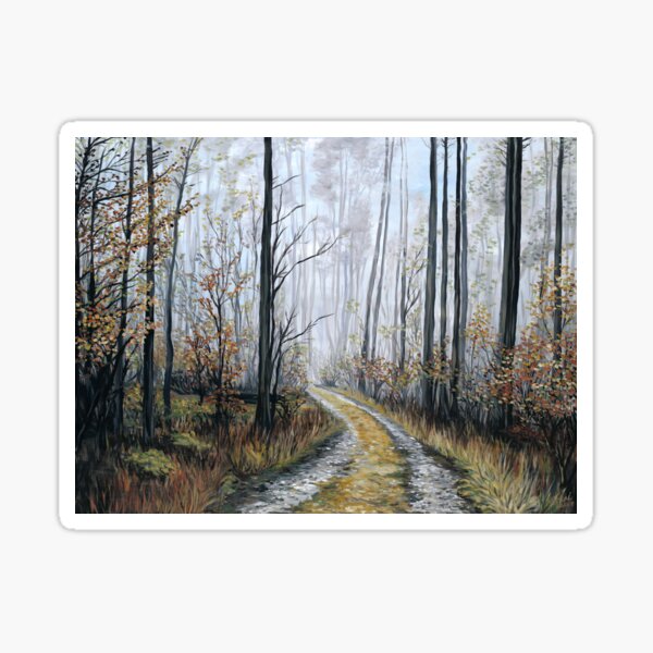 Long road to spring Sticker