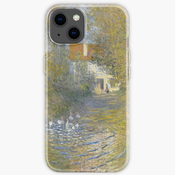 Claude Monet - Geese At The Stream, 1874 iPhone Soft Case