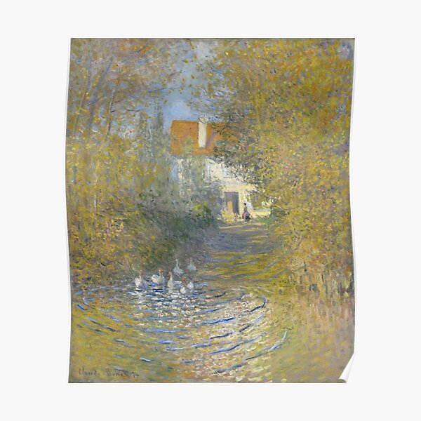 Claude Monet - Geese At The Stream, 1874 Poster