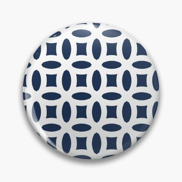 Item preview, Navy blue circle modern geometric pattern designed and sold by likebakerdo.