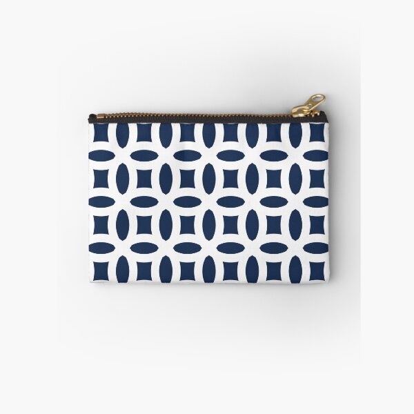 Item preview, Navy blue circle modern geometric pattern designed and sold by likebakerdo.