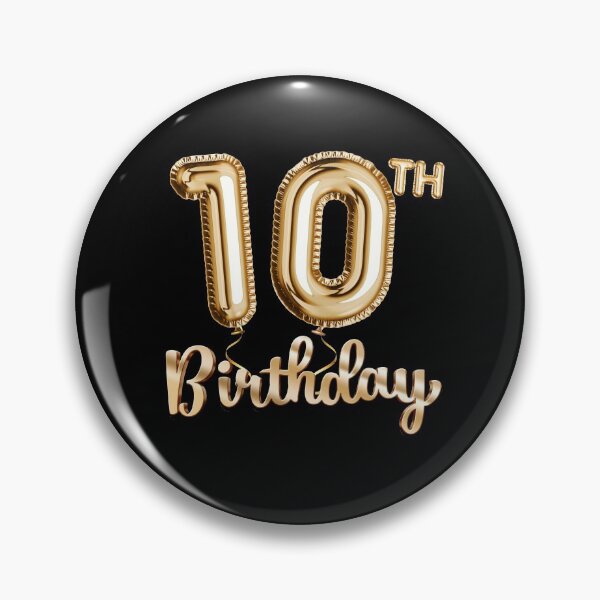 Item preview, 10th Birthday Gifts - Party Balloons Gold designed and sold by betternotes.
