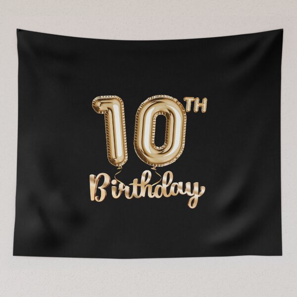 Item preview, 10th Birthday Gifts - Party Balloons Gold designed and sold by betternotes.