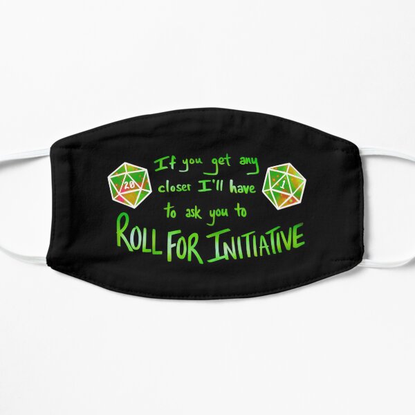 Roll for Initiative - Green Flat Mask