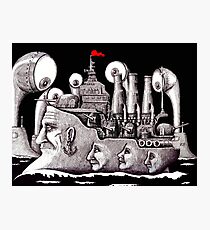 Revolutionary Ship ink pen drawing on paper Photographic Print