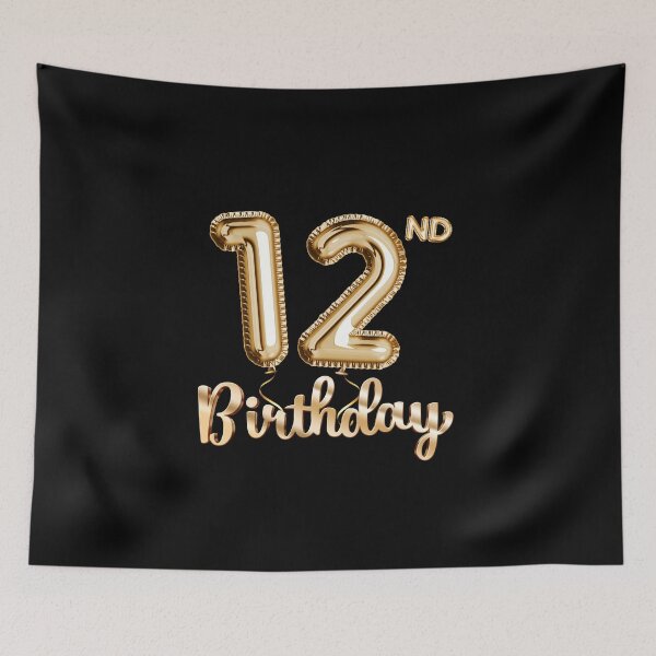 Item preview, 12th Birthday Gifts - Party Balloons Gold designed and sold by betternotes.