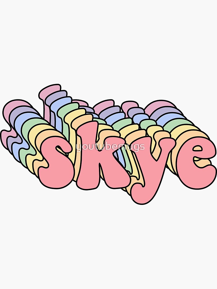 "skye name sticker" Sticker for Sale by youtubemugs | Redbubble