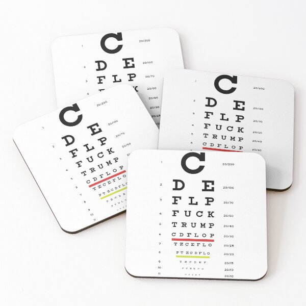 Item preview, Anti Trumpism Fuck Trump Eyechart Slogan designed and sold by everyspender.
