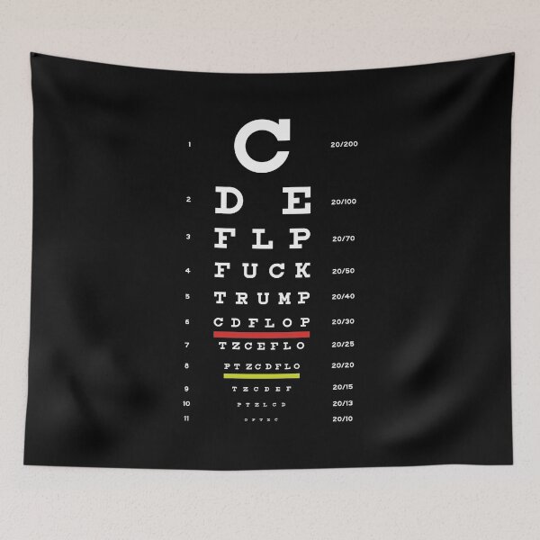 Item preview, Anti Trumpism Fuck Trump Eyechart Slogan designed and sold by everyspender.