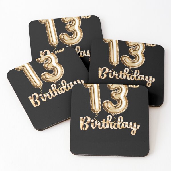 Aperçu de l'œuvre 13th Birthday Gifts - Party Balloons Gold créée et vendue par betternotes.