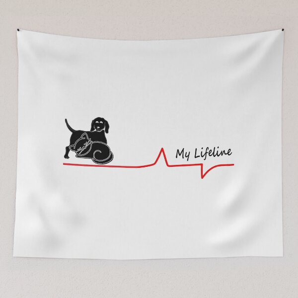 Item preview, My lifeline my pets dog and cat designed and sold by JAZTshirt.