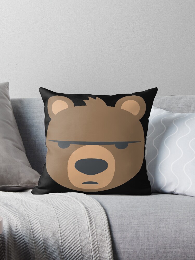 Bear emoji clearance pillow