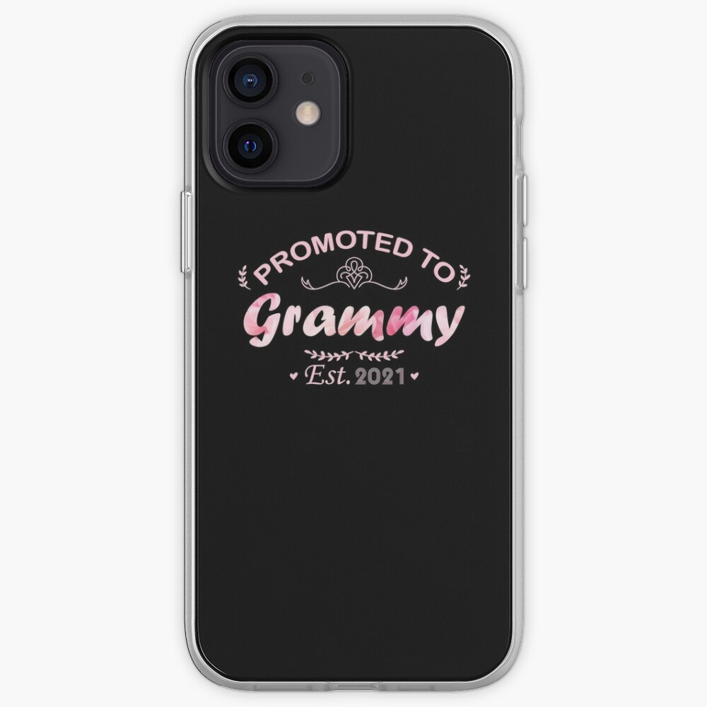 "Promoted to Grammy Est 2021 First Time Grandma Gift Floral" iPhone Case & Cover by turbineur ...