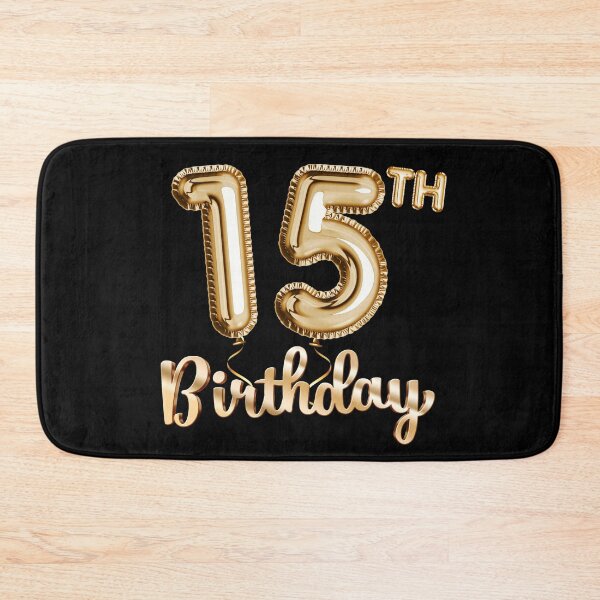 Item preview, 15th Birthday Gifts - Party Balloons Gold designed and sold by betternotes.