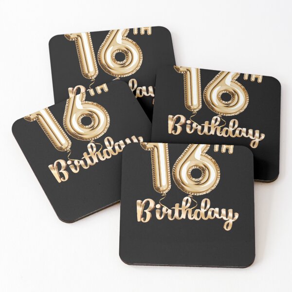 Item preview, 16th Birthday Gifts - Party Balloons Gold designed and sold by betternotes.