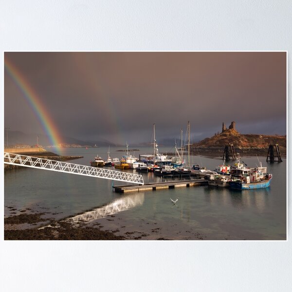 Item preview, Kyleakin Harbour Loch Alsh Rainbow Skye Scotland designed and sold by PhotosEcosse.