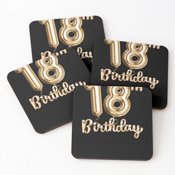 Item preview, 18th Birthday Gifts - Party Balloons Gold designed and sold by betternotes.