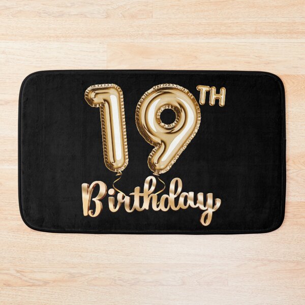 Item preview, 19th Birthday Gifts - Party Balloons Gold designed and sold by betternotes.
