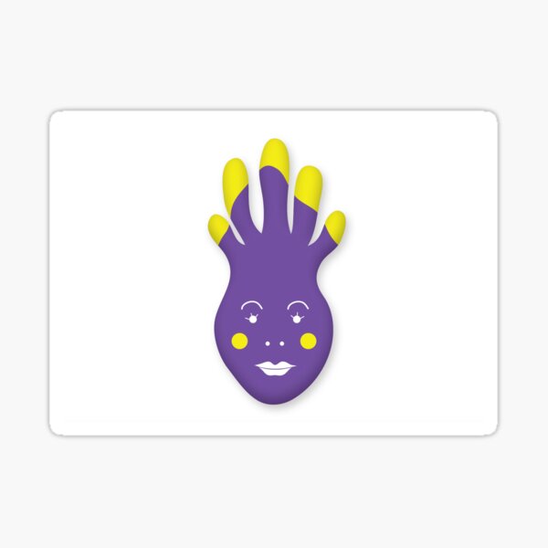Vista previa del artículo con la obra «Personaje Sealife morado y amarillo», diseñado y vendido por Mitsy Art.