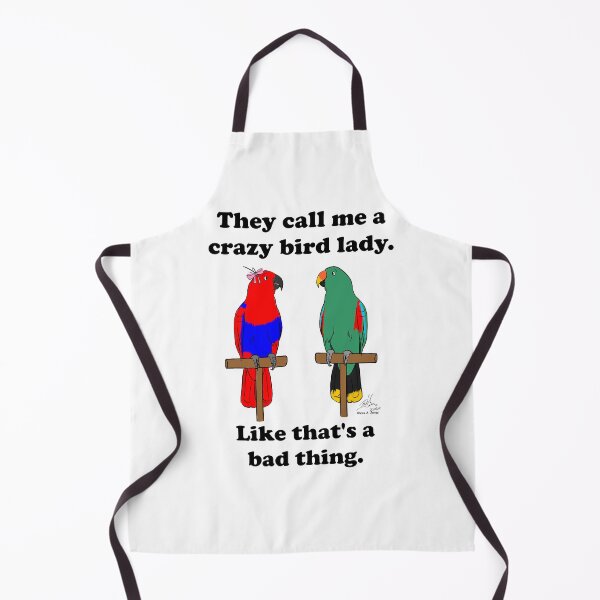 Item preview, Crazy Bird Lady with Eclectus Parrots designed and sold by Laughing Parrot Studio.