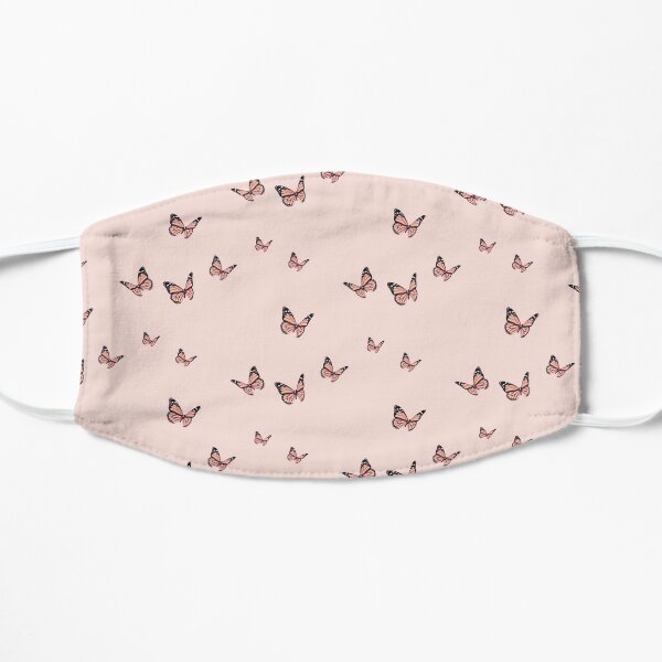 pink butterfly Flat Mask