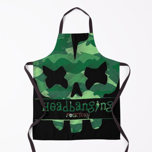 Item preview, headbanging green skull designed and sold by manuvila.