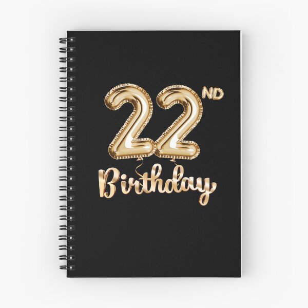 Item preview, 22nd Birthday Gifts - Party Balloons Gold designed and sold by betternotes.