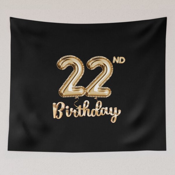 Item preview, 22nd Birthday Gifts - Party Balloons Gold designed and sold by betternotes.
