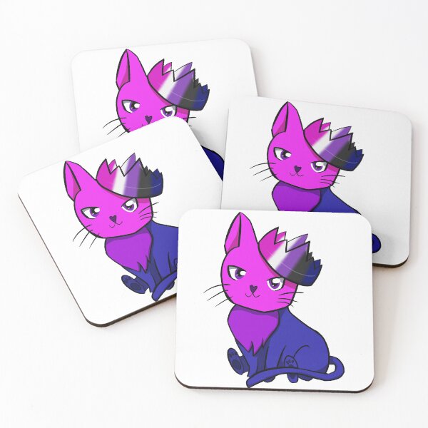 Item preview, Bisexual Genderfluid Pride Cat designed and sold by LunarDoodles.