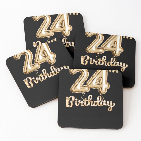 Item preview, 24th Birthday Gifts - Party Balloons Gold designed and sold by betternotes.