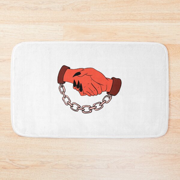 Item preview, deal with the devil, red hands shaking with a chain design designed and sold by Jenny Romeril.