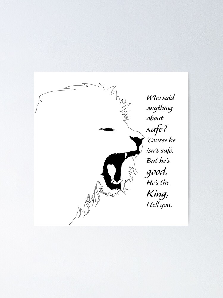 Aslan Narnia CS Lewis Quote Poster for Sale by MaximallyGreat