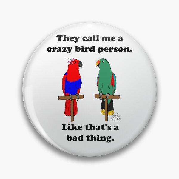 Item preview, Crazy Bird Person with Ecluctus Parrots designed and sold by Laughing Parrot Studio.
