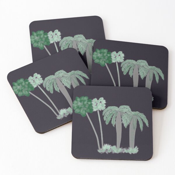 Item preview, Tropical Palm trees in Full Moon. designed and sold by Geomoon.