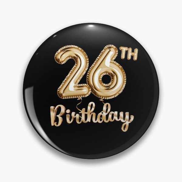 Item preview, 26th Birthday Gifts - Party Balloons Gold designed and sold by betternotes.