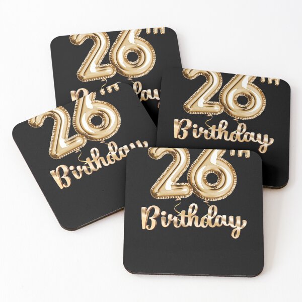 Item preview, 26th Birthday Gifts - Party Balloons Gold designed and sold by betternotes.