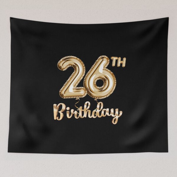 Item preview, 26th Birthday Gifts - Party Balloons Gold designed and sold by betternotes.