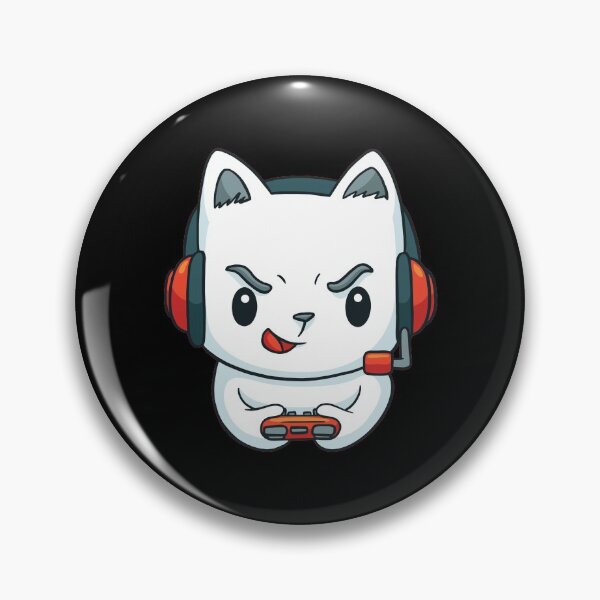Item preview, cute gamer kitty designed and sold by pirminio.