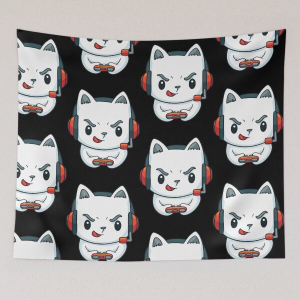 Item preview, cute gamer kitty designed and sold by pirminio.