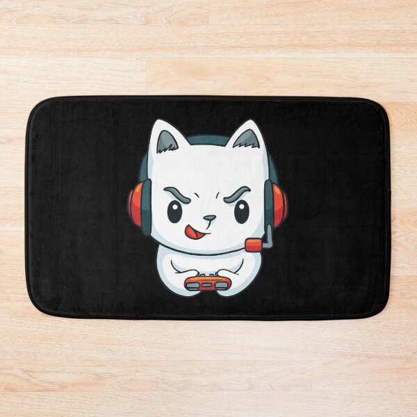 Item preview, cute gamer kitty designed and sold by pirminio.