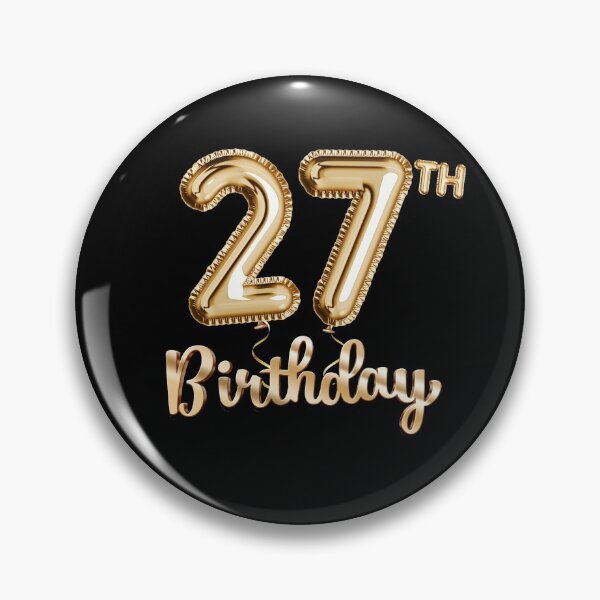 Item preview, 27th Birthday Gifts - Party Balloons Gold designed and sold by betternotes.