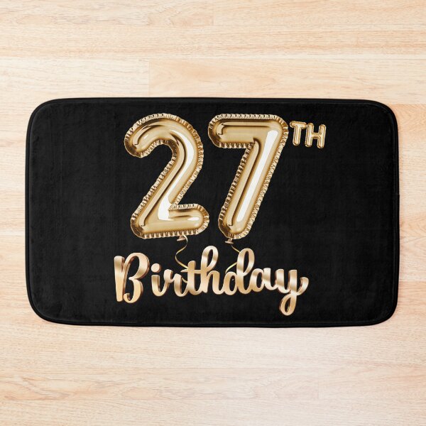 Item preview, 27th Birthday Gifts - Party Balloons Gold designed and sold by betternotes.