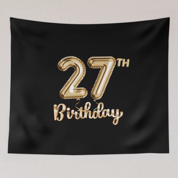 Item preview, 27th Birthday Gifts - Party Balloons Gold designed and sold by betternotes.