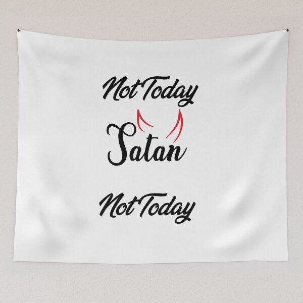 Item preview, Not Today Satan women t-shirt  designed and sold by KARTICK DUTTA.