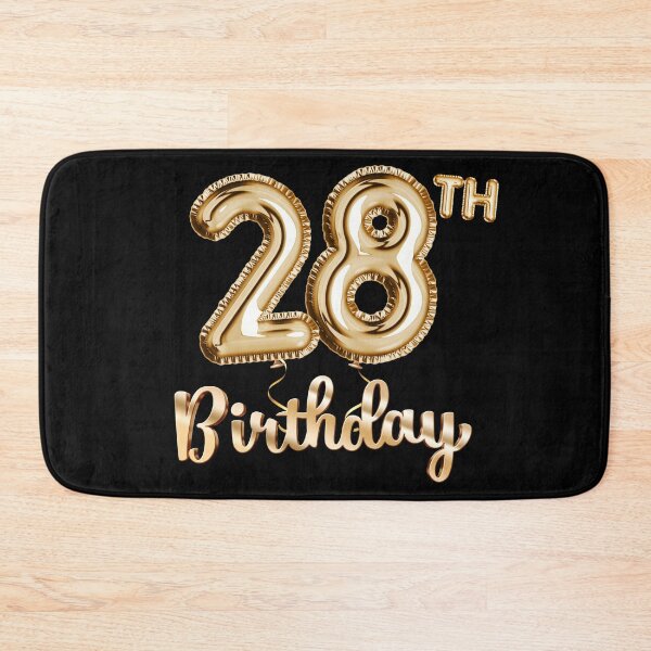 Item preview, 28th Birthday Gifts - Party Balloons Gold designed and sold by betternotes.