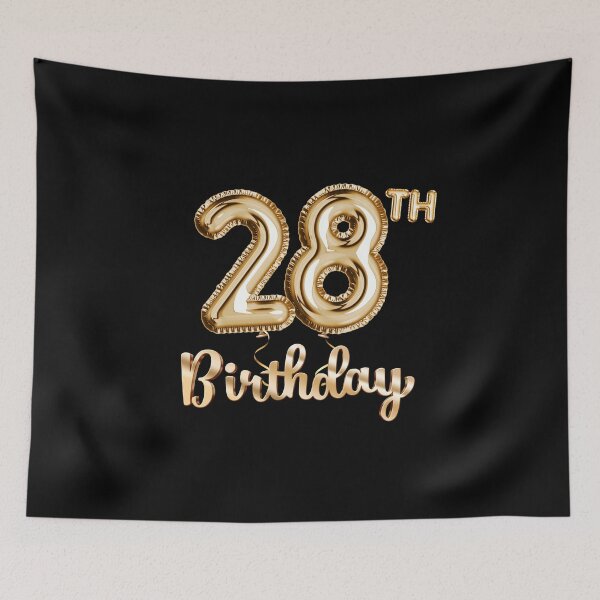 Item preview, 28th Birthday Gifts - Party Balloons Gold designed and sold by betternotes.