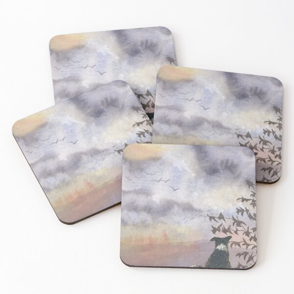 Item preview, Summer flight landscape with Border Collie dog designed and sold by SusanAlisonArt.