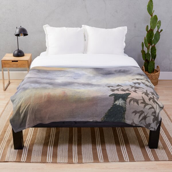 Artikelvorschau, Sommerfluglandschaft mit Border Collie Hund entworfen und verkauft von SusanAlisonArt.