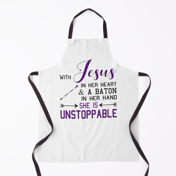 Item preview, With Jesus In Her Heart & A Baton In Hand She Is Unstoppable print designed and sold by nikkidawn74.