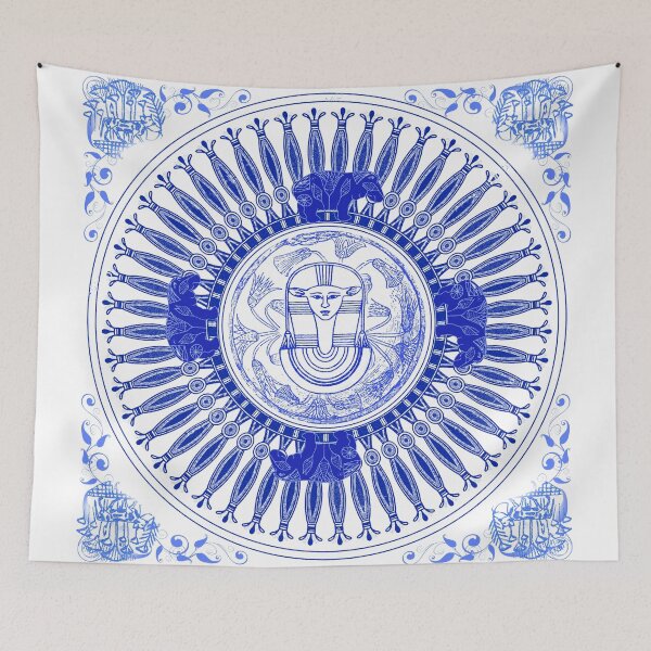 Item preview, Egyptian Blue and White Hathor (SPODE INSPIRED) designed and sold by Curtis Ryan Woodside Productions.